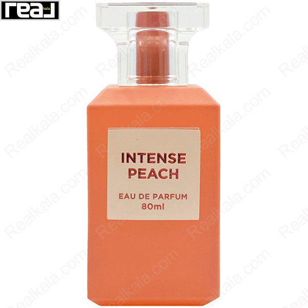 بطری ادکلن فرگرانس ورد Intense Peach با طراحی هلویی و درب کریستالی
