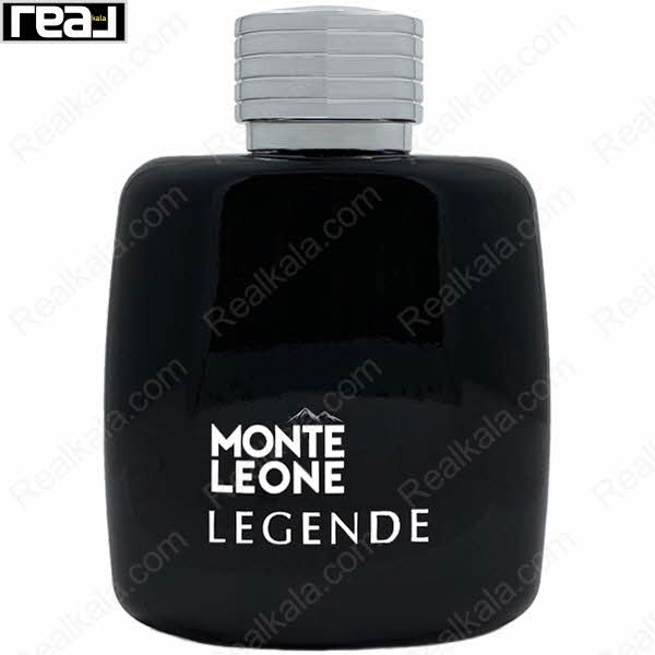 بطری مشکی ادکلن Monte Leone Legende مردانه Fragrance World با درب نقره‌ای