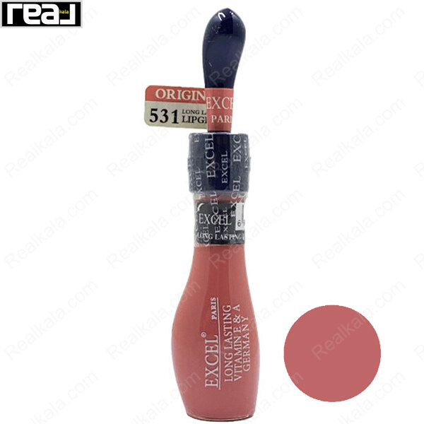 رژلب مایع اکسل مدل لانگ لستینگ حاوی ویتامین E و A شماره 531