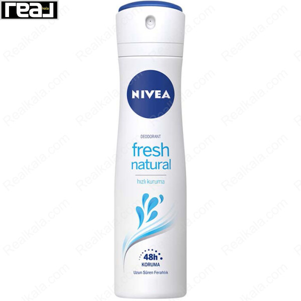اسپری دئودورانت نیوا Fresh Natural زنانه با حس طراوت طولانی و فرمول Long-lasting freshness، مناسب بانوان
