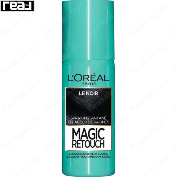 اسپری کانسیلر ریشه مو لورال Magic Retouch رنگ Noir با پوشش فوری