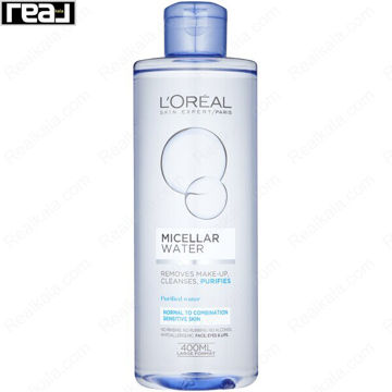 میسلار واتر پاک‌کننده و ملایم پوست حساس و نرمال تا مختلط لورال 400 میل با عصاره گل‌ها برای شفافیت و آرامش پوست