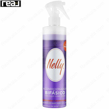 اسپری دو فاز مو نلی Nelly Extra Volume با تغذیه، نرمی و حجم‌دهی موهای نازک