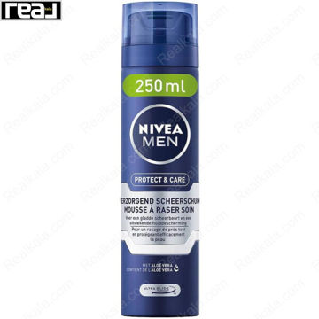 فوم اصلاح مردانه نیوا Protect & Care با بافت کف‌کننده و آلوئه ورا