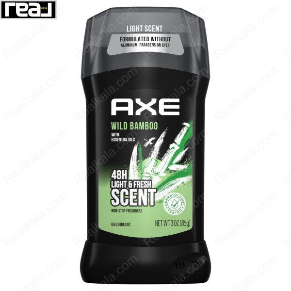 استیک دئودورانت مردانه AXE Wild Bamboo با رایحه ملایم بامبو و ماندگاری 48 ساعته