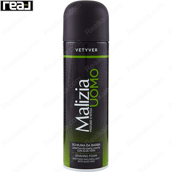 فوم اصلاح آبرسان مالیزیا مدل Uomo Vetyver تسکین دهنده و نرم کننده با آلوئه‌ورا