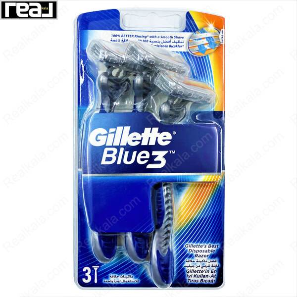 تیغ اصلاح یکبار مصرف مردانه Gillette Blue3 با 3 تیغه بسته 3 عددی
