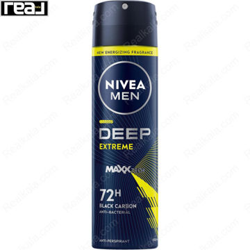 اسپری ضد تعریق مردانه نیوا Deep Extreme حجم 150 میل با کربن سیاه و محافظت 72 ساعته