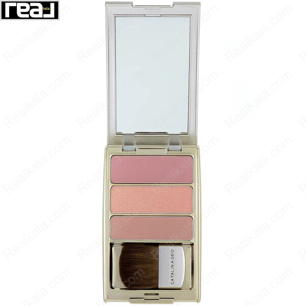 پالت رژگونه سه رنگ جیو شماره 9 با تناژ رز خنک و مسی شاین‌دار