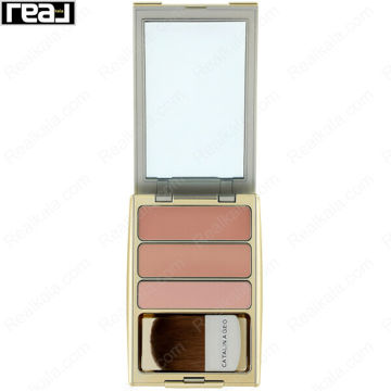 پالت رژگونه سه رنگ جیو شماره 8 با تناژ هلویی رز و نود گرم