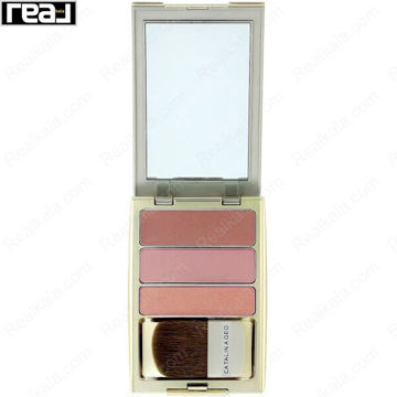 پالت رژگونه سه رنگ جیو شماره 3 با تناژ تراکوتایی، رز-نود و هلویی-برنزی