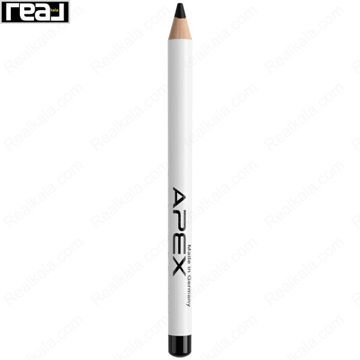 مداد چشم و سرمه APEX SuperPrecise Longlasting با بدنه سفید، نوک مشکی و فینیش مات