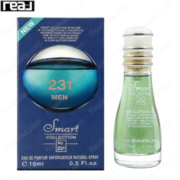 بطری اسمارت کالکشن کد 231 با تصویر عطر آکوا بولگاری پور هوم مردانه روی جعبه