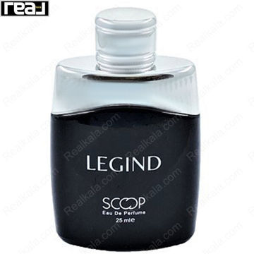بطری عطر اسکوپ مدل Legind با شیشه مشکی مات، درب شفاف و طراحی مردانه کلاسیک حجم 25 میل