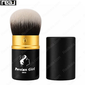 براش رژگونه پرشین گرل مدل RM 86 با بدنه مشکی حلقه طلایی و درپوش محافظ