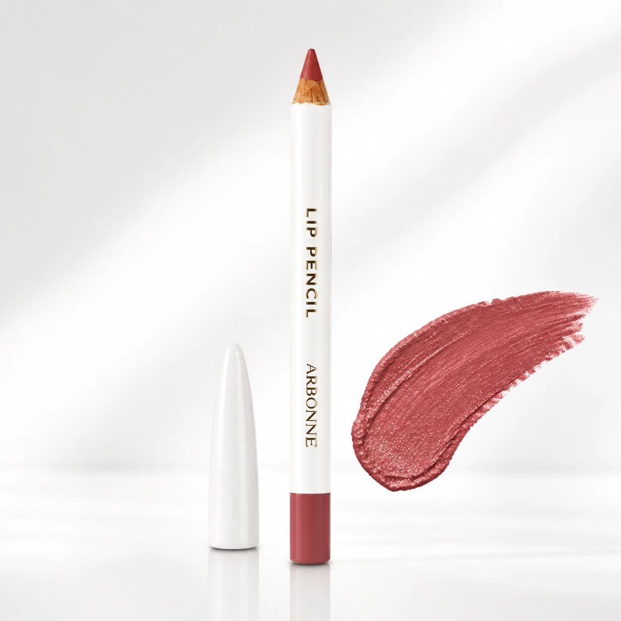 مداد لب ARBONNE Lip Pencil رنگ Rose Wood با نوک رز‌ وودی