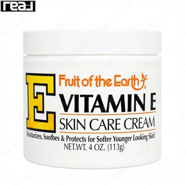 کرم مراقبت پوست Fruit of the Earth Vitamin E Skin Care Cream حاوی ویتامین E، مناسب آبرسانی و نرم‌کنندگی پوست