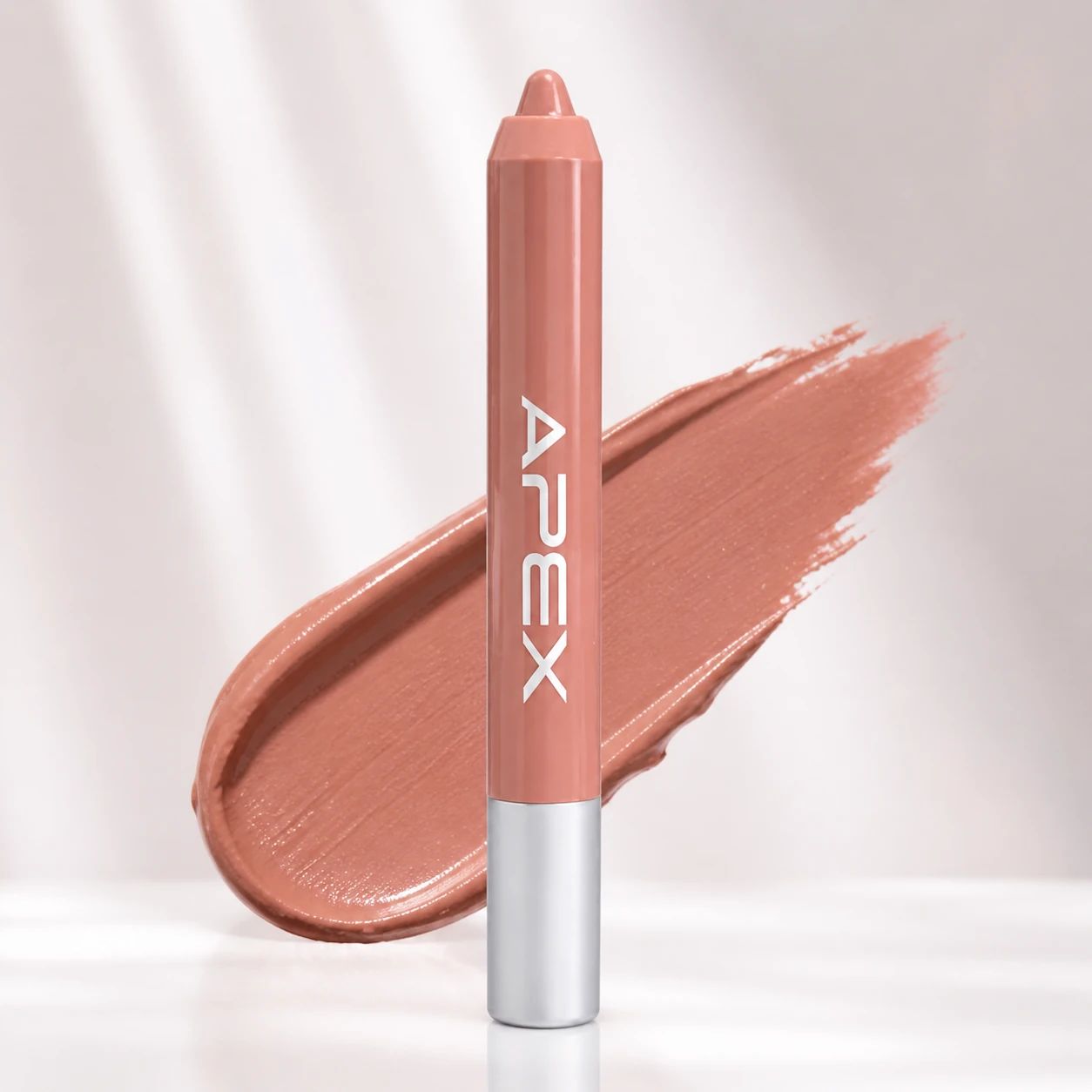 رژ لب مدادی نود هلویی APEX شماره 301 با نوک نرم و پیگمنت یکنواخت