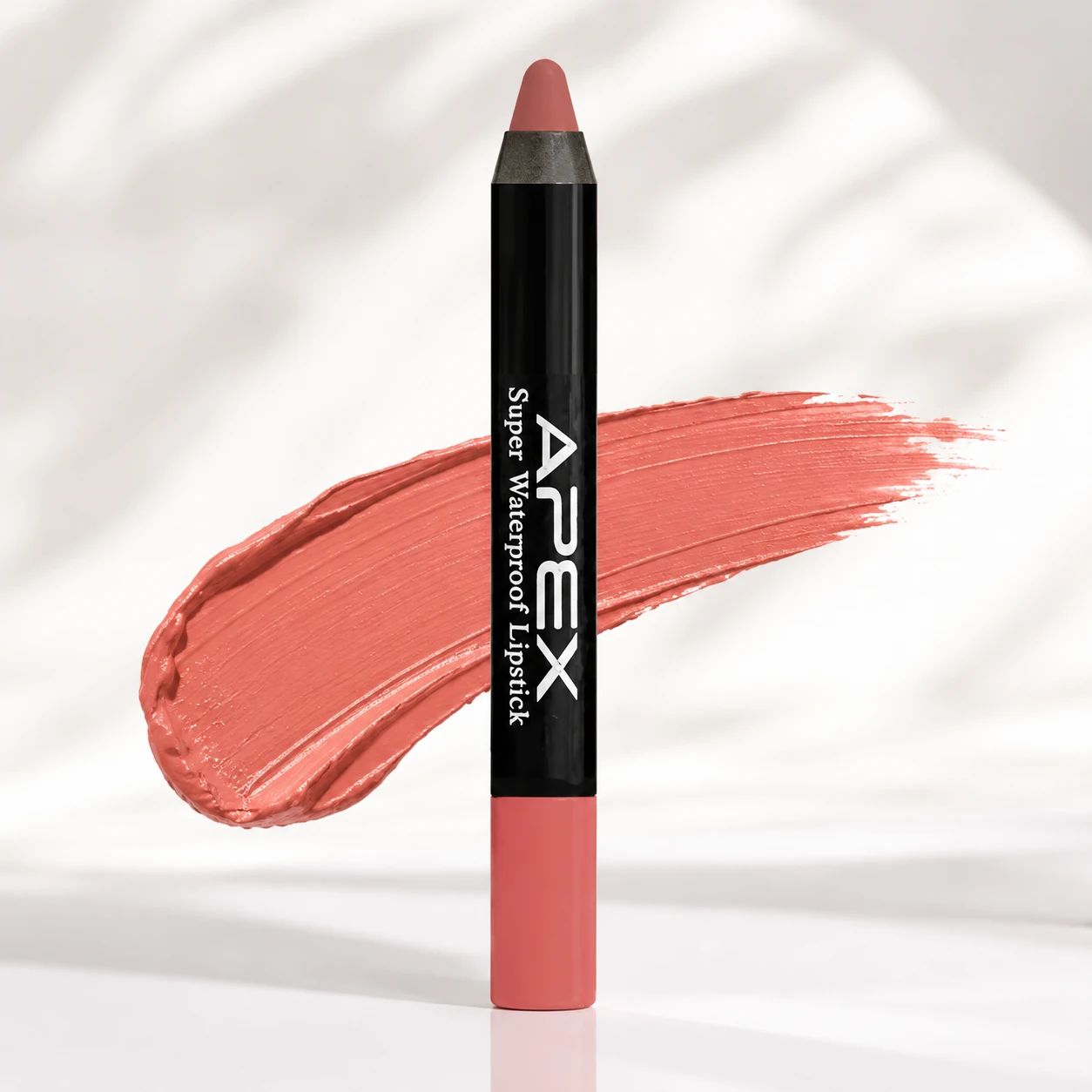 رژ لب مدادی APEX Super Waterproof Lipstick رنگ نود هلویی با نوک نرم و مات