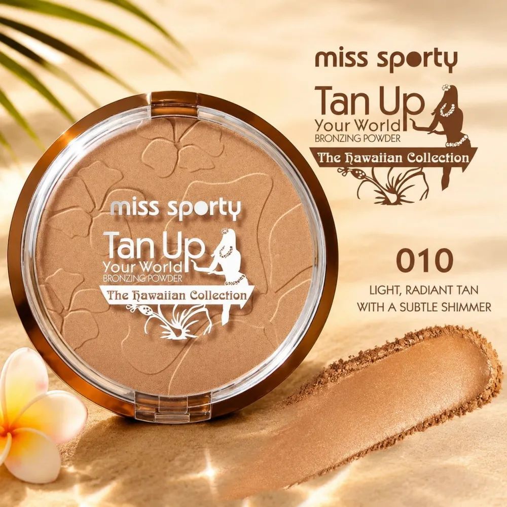 برنزر miss sporty Tan Up Your World Bronzing Powder شماره 010 از سری The Hawaiian Collection