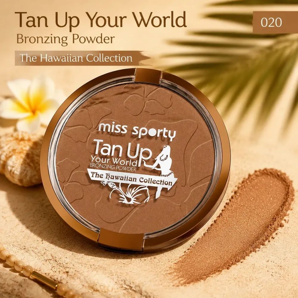برنزر miss sporty Tan Up Your World Bronzing Powder شماره 020 از سری The Hawaiian Collection
