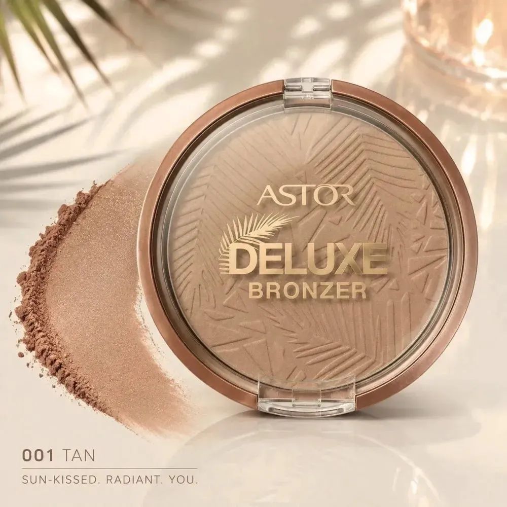 برنزر ASTOR Deluxe Bronzer شماره 001 Tan با رنگ برنزی گرم