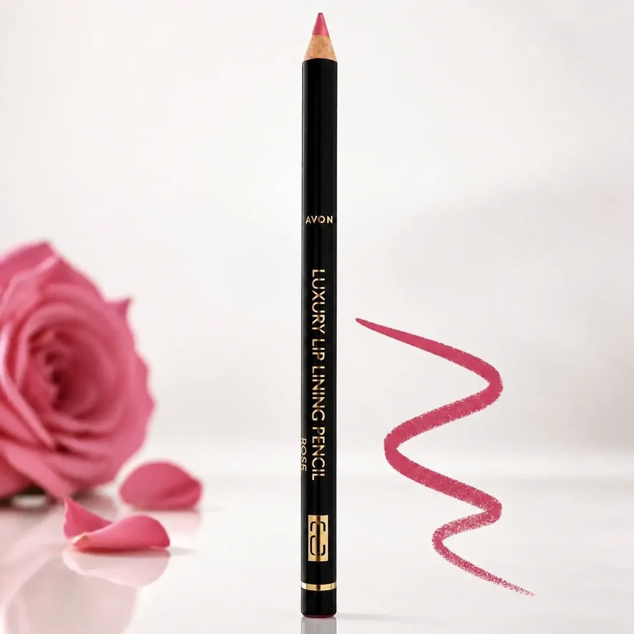 مداد لب AVON Luxury Lip Lining Pencil رنگ Rose با نوک رز‑صورتی