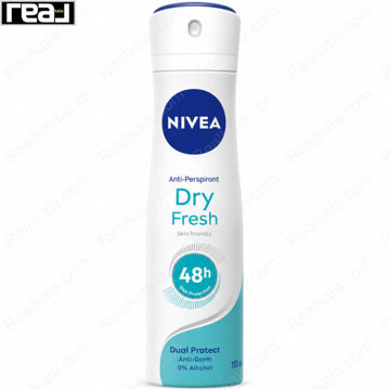 اسپری ضد تعریق نیوا Dry Fresh زنانه با محافظت 48 ساعته، فرمول Quick Dry و ضد باکتری، مناسب پوست بانوان