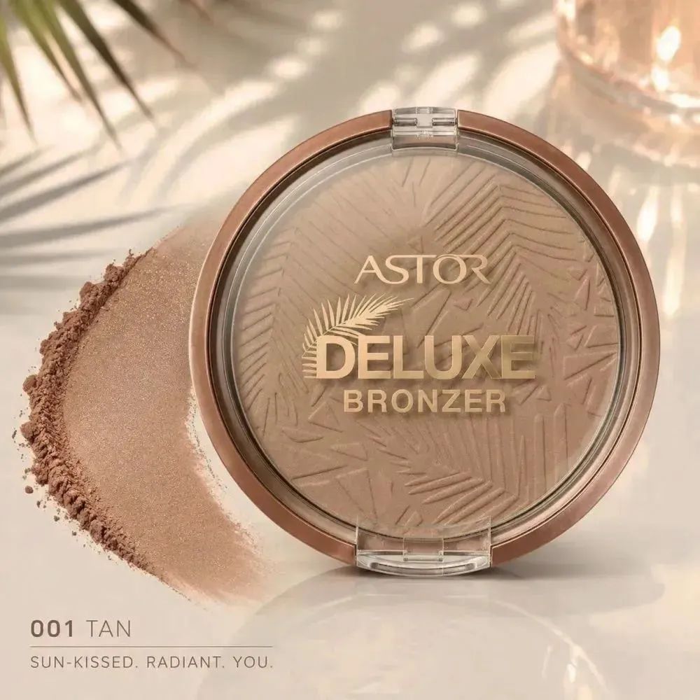 برنزر ASTOR Deluxe Bronzer شماره 001 Tan با رنگ برنزی گرم