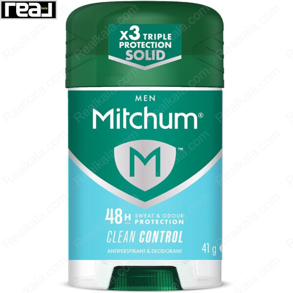 استیک ضد تعریق مردانه میچام مدل Clean Control با بسته‌بندی سبز و آبی وزن 41 گرم