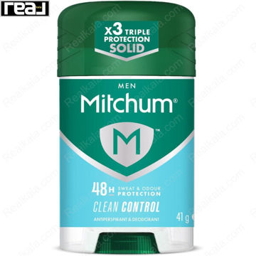 استیک ضد تعریق مردانه میچام مدل Clean Control با بسته‌بندی سبز و آبی وزن 41 گرم