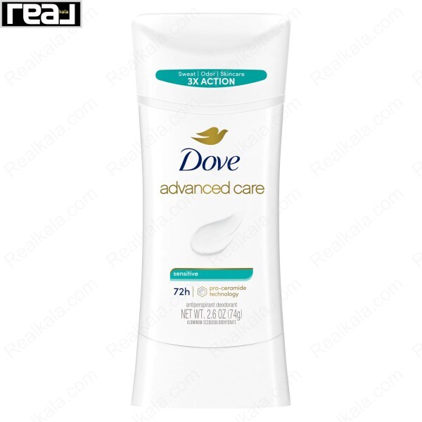 استیک ضد تعریق داو Advanced Care مدل Sensitive حجم 74 گرم