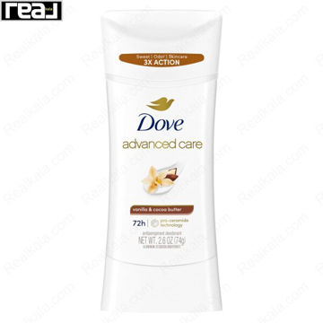 استیک ضد تعریق داو Advanced Care مدل Vanilla and Cocoa Butter حجم 74 گرم