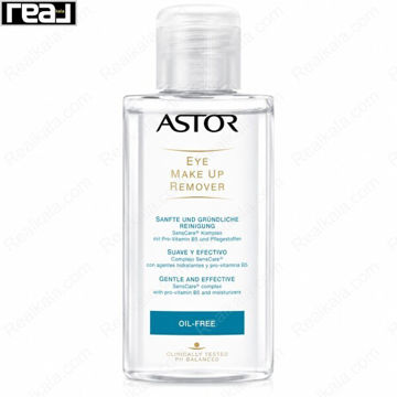 بطری پاک‌کننده آرایش چشم آستور مدل Oil-Free حجم 125 میل
