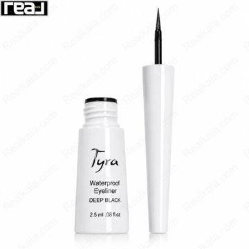 خط چشم ضد آب تایرا مدل Deep Black با نوک ماژیکی بسیار ظریف و رنگ مشکی عمیق حجم 2.5 میلی‌لیتر