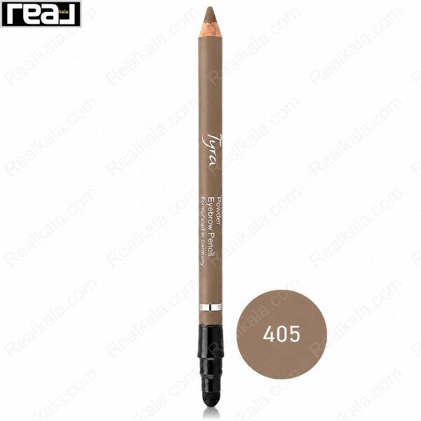 مداد ابرو پودری تایرا شماره 405 رنگ قهوه‌ای روشن با تناژ بژ خاکی