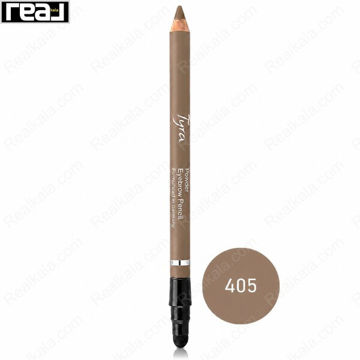 مداد ابرو پودری تایرا شماره 405 رنگ قهوه‌ای روشن با تناژ بژ خاکی