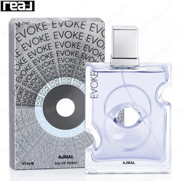عطر مردانه Ajmal Evoke Eau de Parfum 90ml به همراه جعبه نقره‌ای، رایحه‌ای مدرن و شیک مناسب استفاده روزانه و رسمی