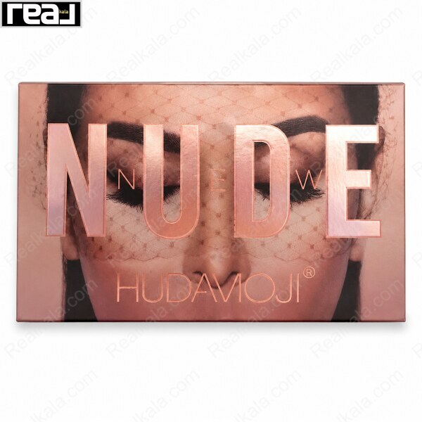 بسته بندی پالت سایه HUDAMOJI NUDE NEW با 18 رنگ مات و شاین