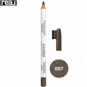 مداد ابرو گاش شماره 007 با تناژ قهوه‌ای زیتونی خنثی و بدون قرمزی