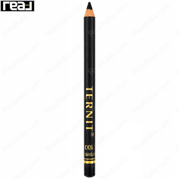 مداد چشم چوبی TERNIT شماره 100 با بدنه مشکی و نوشته طلایی
