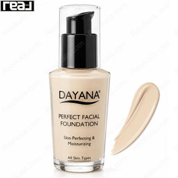 کرم پودر دایانا مدل Perfect Facial Foundation شماره 6 با رنگ بژ روشن، بسته‌بندی پمپی و بافت کرمی مناسب آرایش روزانه