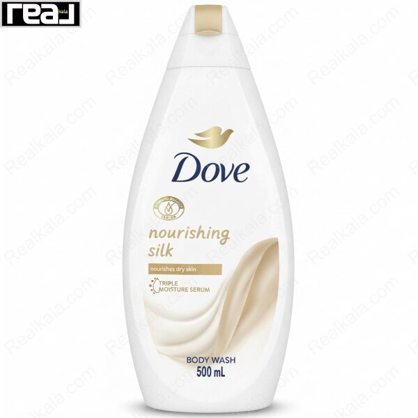 شامپو بدن داو Nourishing Silk حجم 500 میل با فرمول نرم‌کننده و مغذی