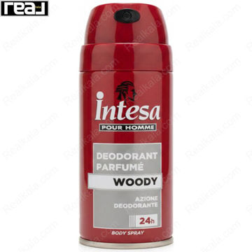 اسپری دئودورانت بدن اینتسا پور هوم مدل Woody با اثر ضدتعریق 24 ساعته و رایحه چوبی مردانه