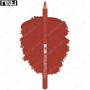 مداد لب پودری VOV Lipliner Pencil 205 با تناژ گرم قهوه‌ای آجری