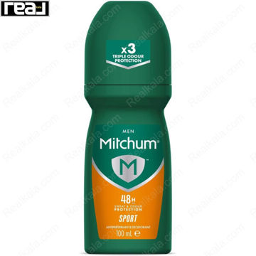 رول ضد تعریق مردانه میچام مدل Sport با طراحی سبز و نارنجی و حجم 100ml