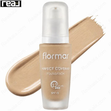 کرم‌پودر پرفکت کاوریج فلورمار شماره 102 رنگ Soft Beige با SPF 15 و ماندگاری 12 ساعته