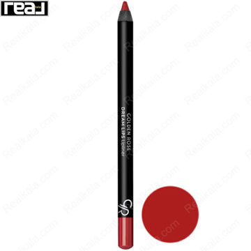 مداد لب گلدن رز سری Dream Lips شماره 527 با بدنه مشکی و مغزی قرمز کلاسیک