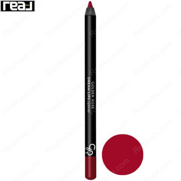 مداد لب گلدن رز سری Dream Lips شماره 528 با بدنه مشکی و مغزی رنگ قرمز شرابی
