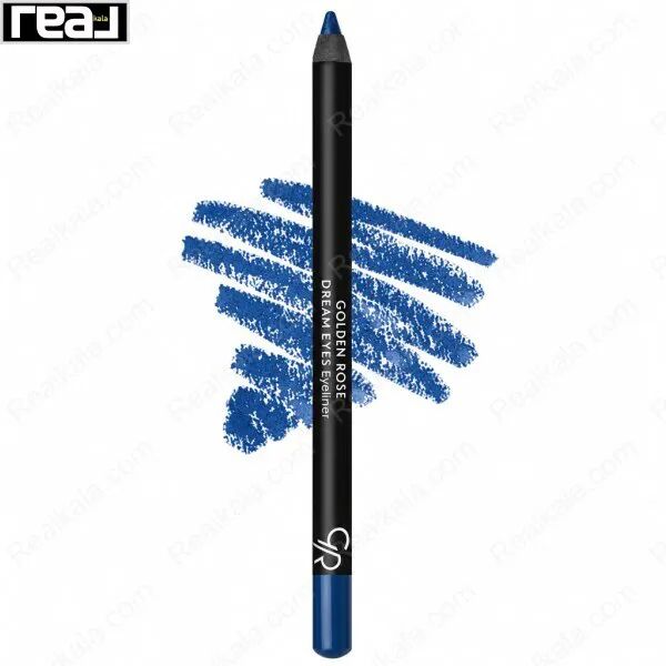مداد چشم گلدن رز دریم آیز شماره 421 با بدنه مشکی و نوک آبی اقیانوسی تیره